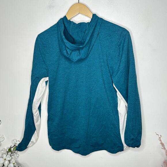 TRACKSMITH The Session Hooded Jacket Teal Blue Sz L $148 {H17} - Picture 3 of 5